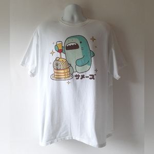 Samezu men's white short-sleeve graphic t-shirt size XL